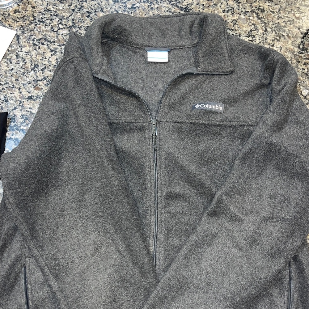 Columbia Charcoal Full-Zip Fleece Jacket